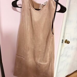 a new day Sleeveless Beige Mini Dress